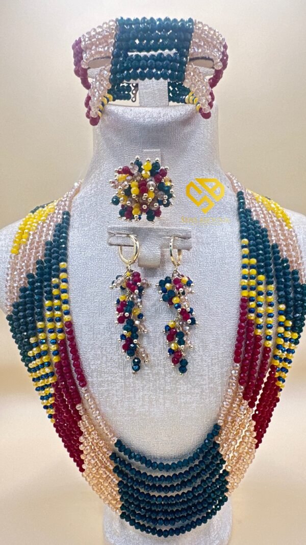 Parure Multicolore en Cristal – Traditionnelle – Garantie à Vie