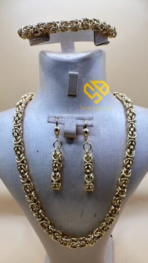 Trio palmier plaqué Or 18K – Élégance identique à l’or