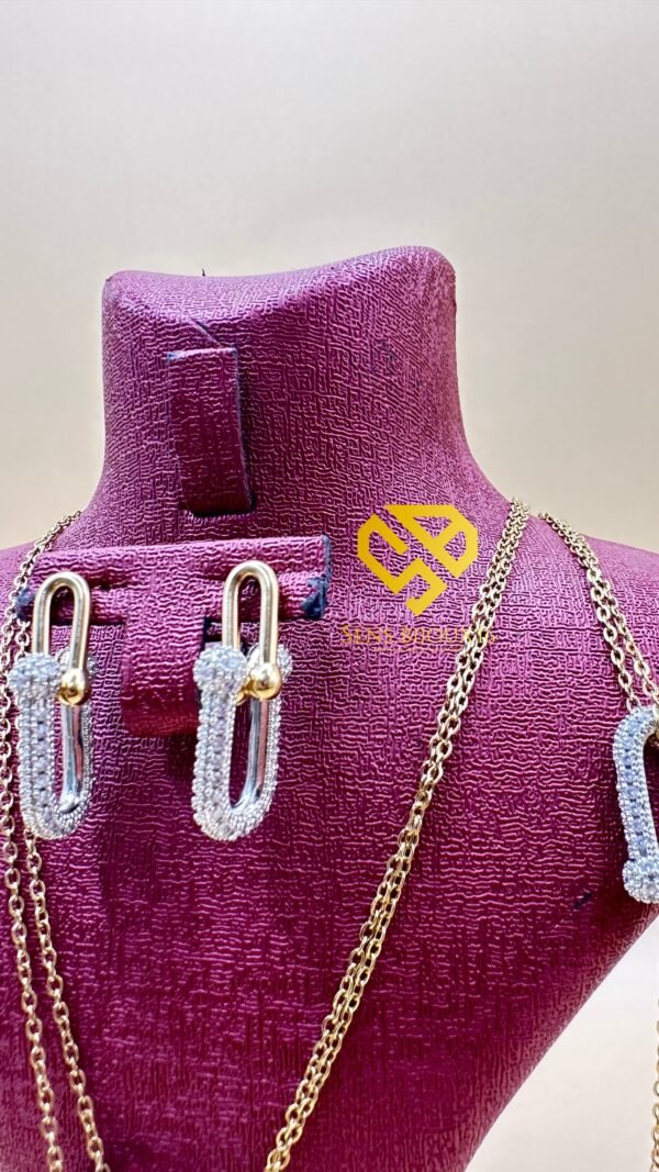 Parure tifany en Acier Inoxydable Doré 18 Carats – Garantie 10 Ans