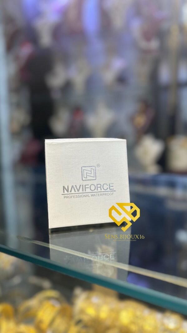 Montre NAVIFORCE Originale vert– Étanche – Bracelet en Cuir