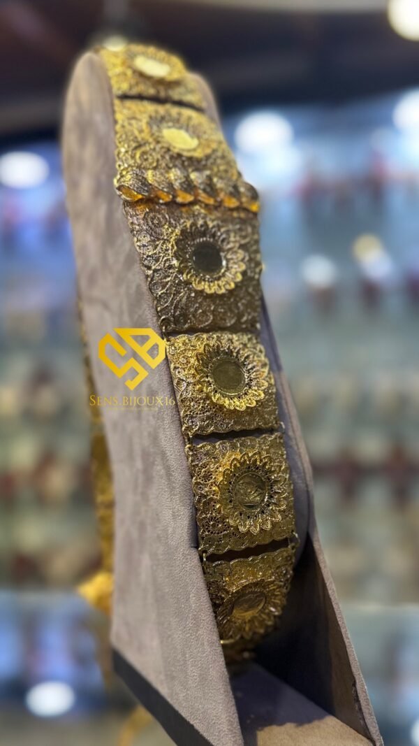 2bc08729-a6af-42a1-8206-cd0fad5c26f8-2 Ceinture chamsia caré en bronze véritable – Dorure 24K garantie 10ans