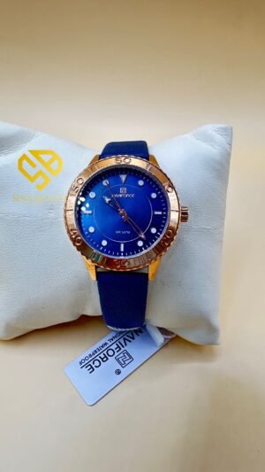 Montre NAVIFORCE Originale bleu nuit– Étanche – Bracelet en Cuir