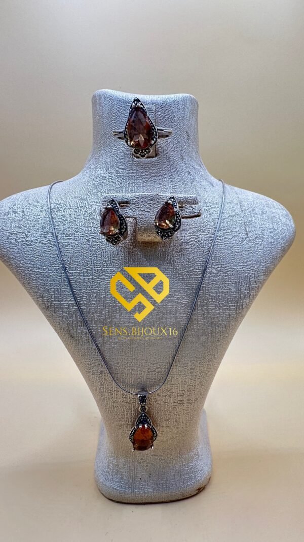 Trio en Argent 925 Véritable – vrai perle soltani Garantie à Vie