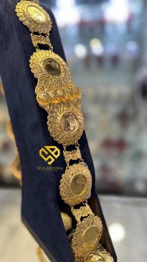 Ceinture en bronze véritable – Dorure 24K garantie 10ans