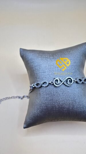 Gourmette en Argent 925 Véritable (4.79)– Pierre Zircon Authentique | Garantie à Vie