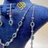 Parure vert en Argent 925 Véritable – Zircon Authentique | Garantie à Vie