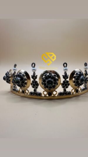 👑 Couronne en bronze plaqué or 18 carats 👑