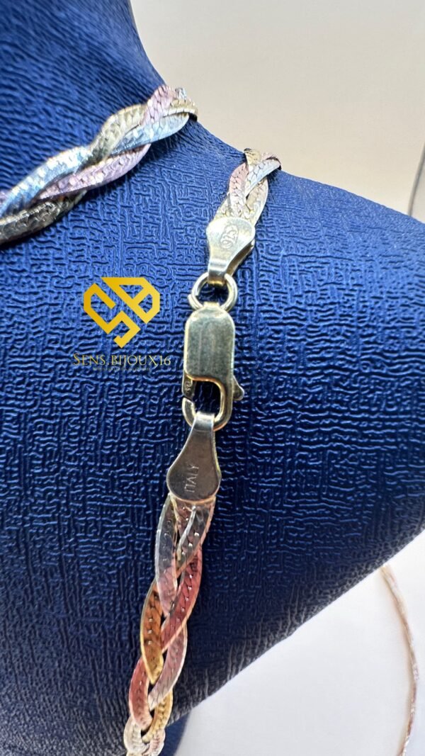 Duo vrai argent 925 ( dorrure 18k OR ) italy + 925 dans le poinçon avec facture