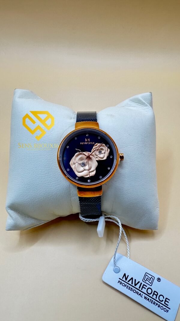 Montre NAVIFORCE Originale bleu nuit– Étanche – Bracelet Acier Inoxydable