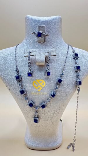 6789159d-79ff-413d-aedb-72f539405d04-2 Parure bleu en Argent 925 Véritable – Zircon Authentique | Garantie à Vie