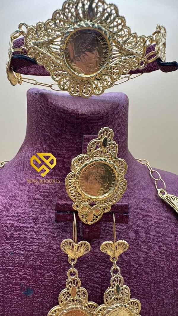 ✨ Parure medbah lwiza – Travail 100 % fait main, dorure 24 carats ✨