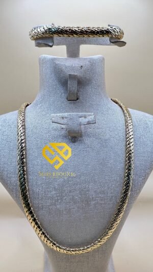 7a4b3c39-a0ab-4b40-8657-2ca0a841871a-2 Parure spika serpent plaquée Or 18K – Élégance identique à l’or