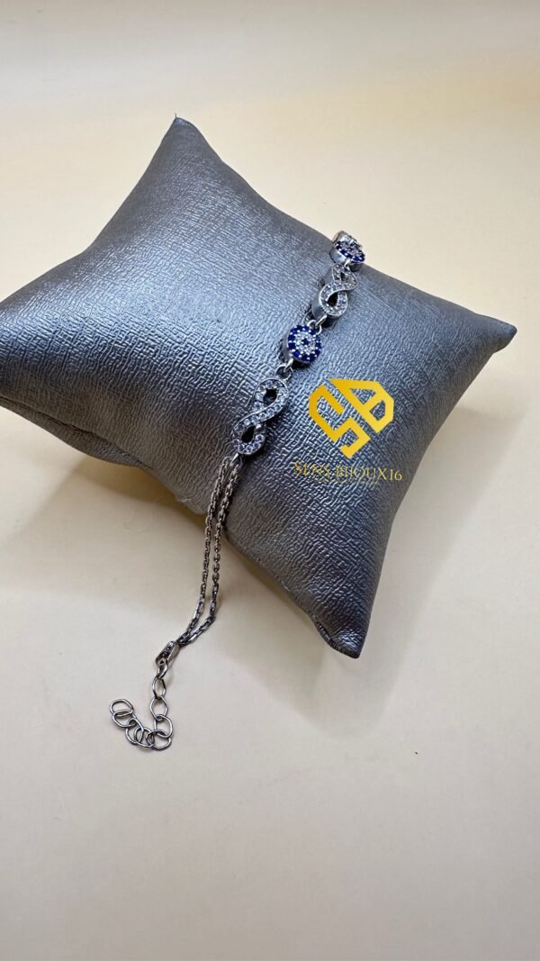 Gourmette en Argent 925 Véritable (5.16)– Pierre Zircon Authentique | Garantie à Vie