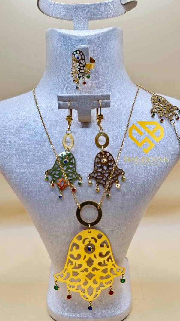 Parure khamsa en Acier Inoxydable – Garantie 10 Ans