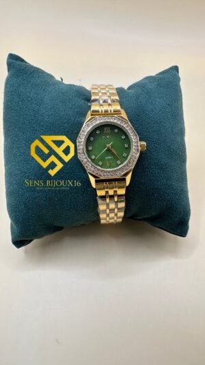 Montre IEKE Originale vert– Étanche – Bracelet Acier Inoxydable