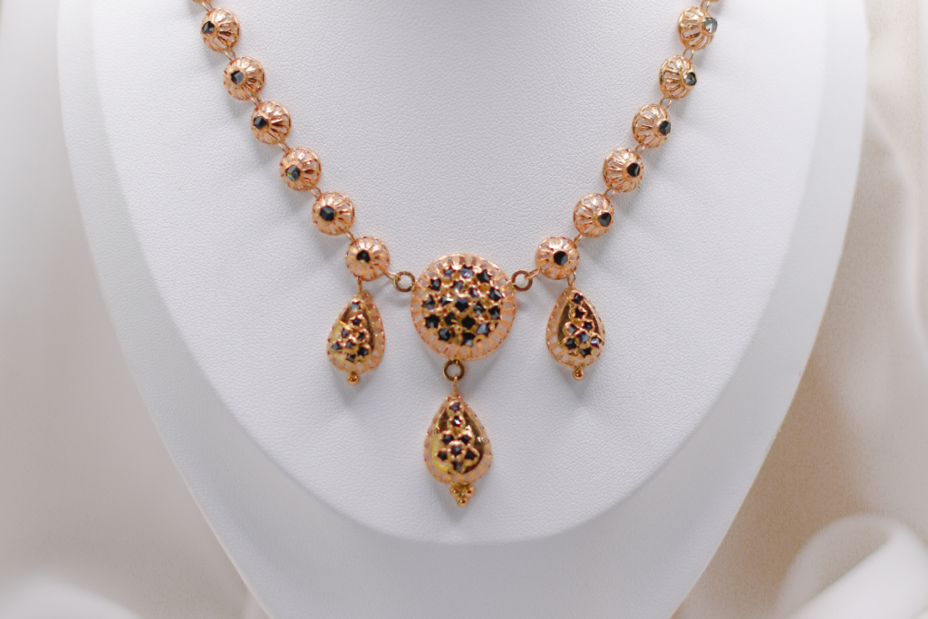 Parure en véritable zircon – acier inoxydable rhodié