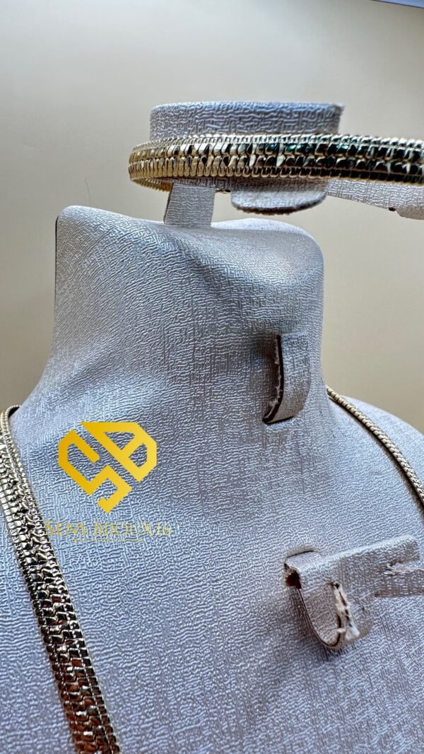 Parure spika double face plaquée Or 18K – Élégance identique à l’or