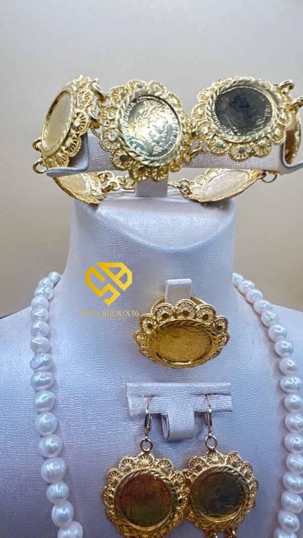 Parure vrai djoher et Bronze Doré 24K – Garantie 10 Ans