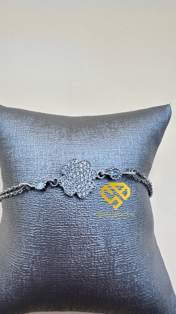 ac3acd8c-6daf-4251-a21b-58e2bb1d1065 Gourmette en Argent 925 Véritable ( 3.66g)– Pierre Zircon Authentique | Garantie à Vie