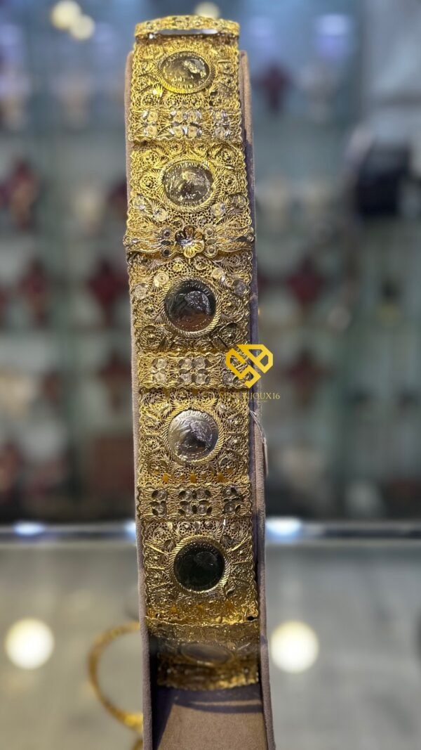 Ceinture la caré cravate en bronze véritable – Dorure 24K garantie 10ans