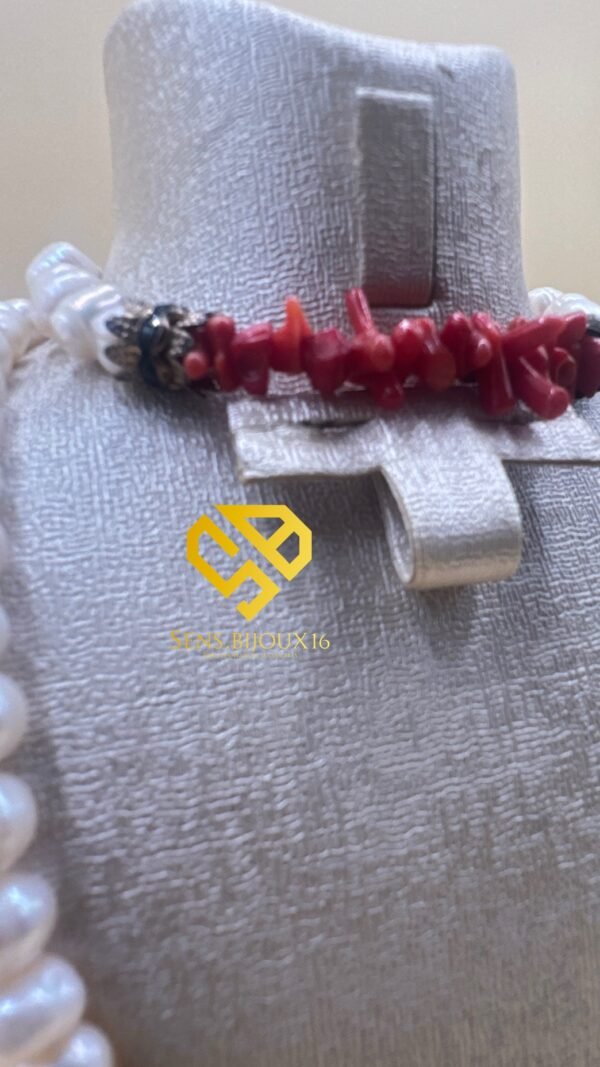 Duo Chaine et Gourmette en Corail et Johar – Garantie à Vie