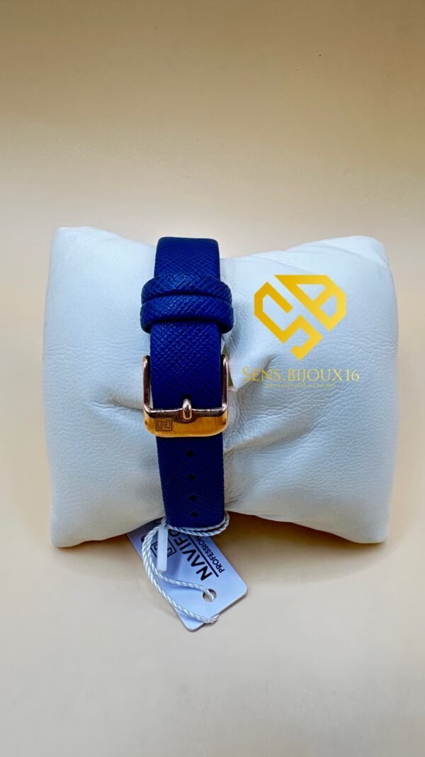 Montre NAVIFORCE Originale bleu nuit– Étanche – Bracelet en Cuir