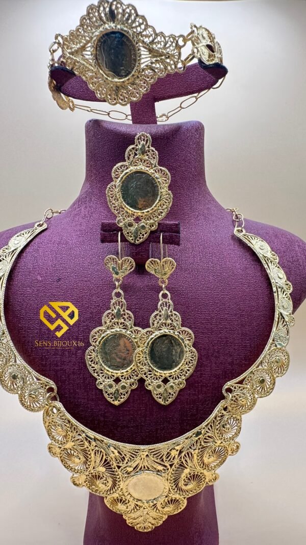 ✨ Parure medbah lwiza – Travail 100 % fait main, dorure 24 carats ✨