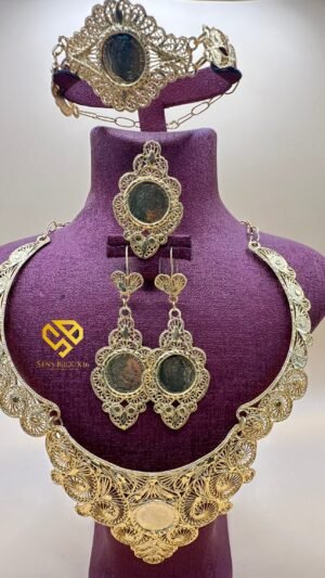 ✨ Parure medbah lwiza – Travail 100 % fait main, dorure 24 carats ✨