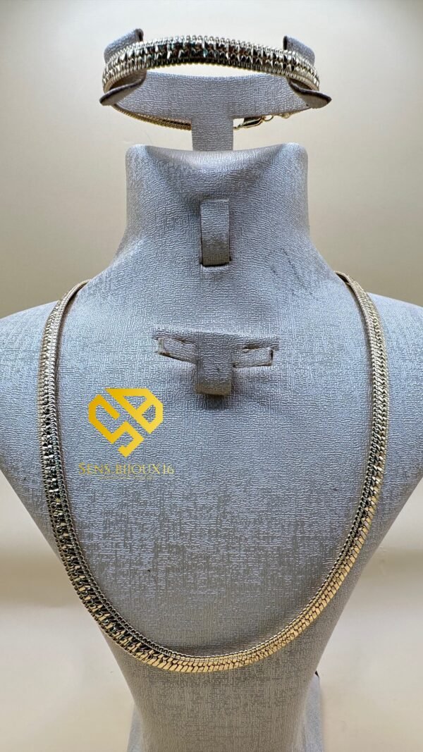 Parure spika double face plaquée Or 18K – Élégance identique à l’or