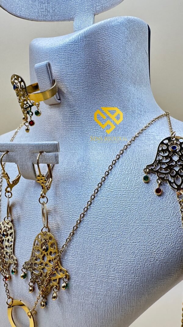 Parure khamsa en Acier Inoxydable – Garantie 10 Ans