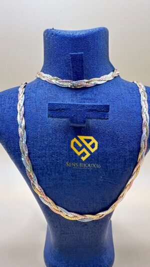 Duo vrai argent 925 ( dorrure 18k OR ) italy + 925 dans le poinçon avec facture