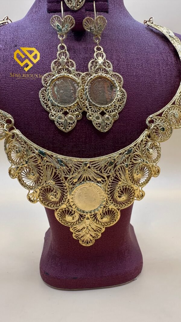 ✨ Parure medbah lwiza – Travail 100 % fait main, dorure 24 carats ✨