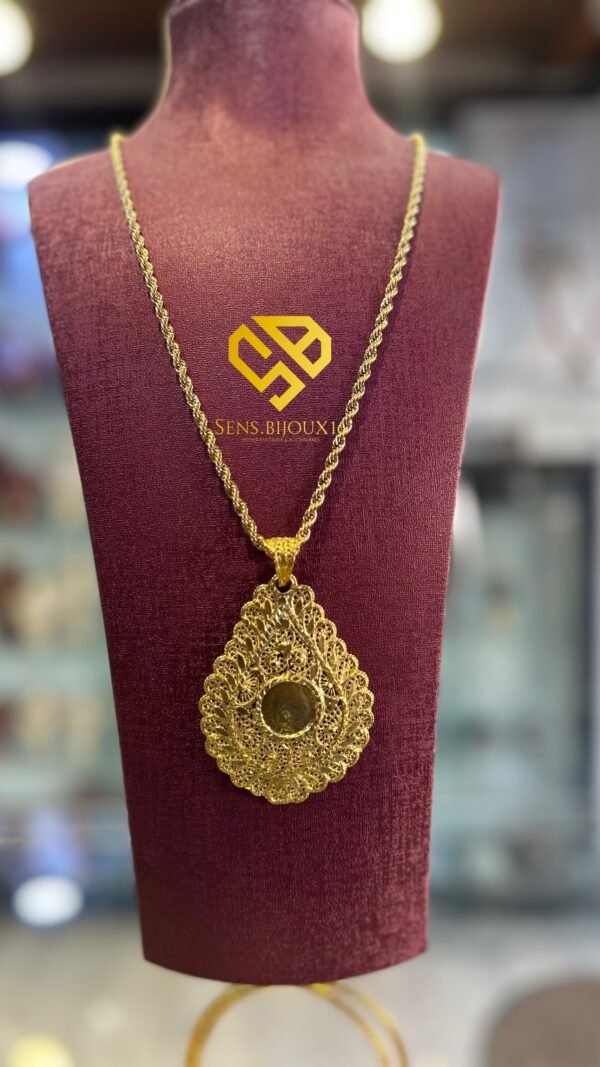 4f62c810-98a3-4f13-9d47-50ec67b19658 Sautoir cordon en Bronze Authentique – Dorure 24K