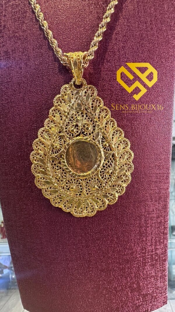 5e9d0a92-5bf8-4a59-bbbb-7fca9b505c51 Sautoir cordon en Bronze Authentique – Dorure 24K